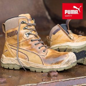 Puma safety boot wet
