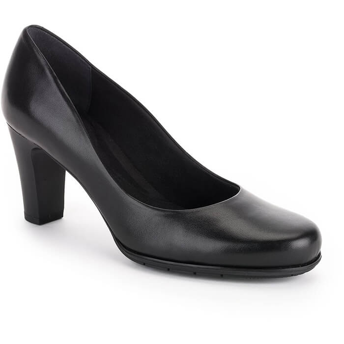 black comfy heels for work