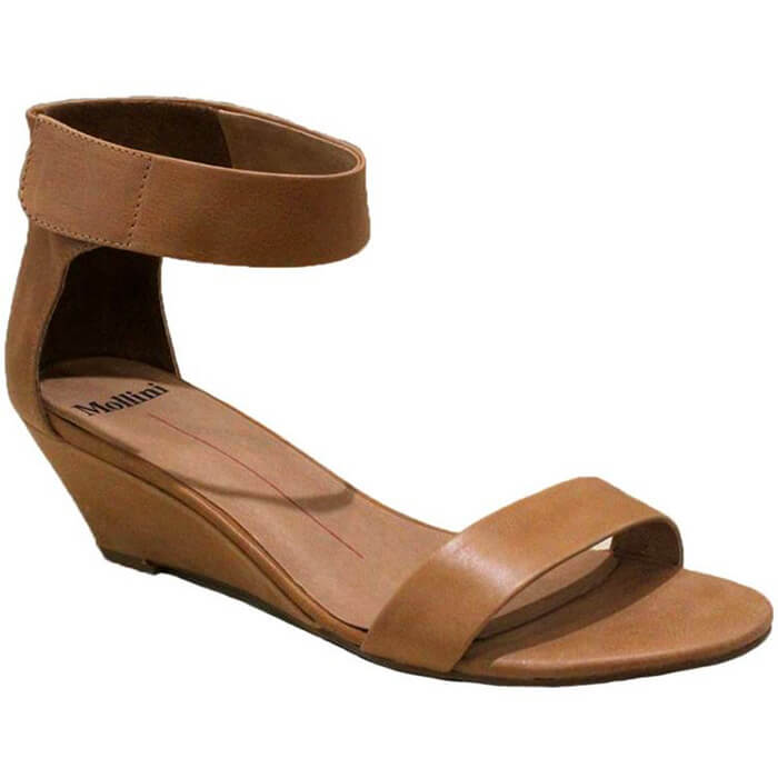 tan low wedge shoes