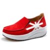 Breathable Leather Outdoor Slip On Platform Casual Swing Shoes