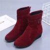 Buckle Suede Casual Boots