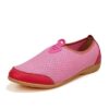 Color Match Breathable Mesh Soft Sole Flat Casual Shoes For Women