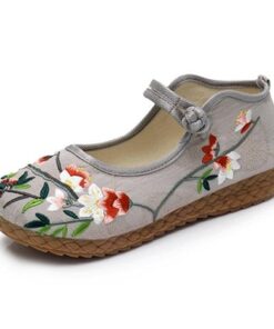 Embroidered Folkways Cloth Shoes