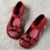 Handmade Knitted Leather Retro Shoes