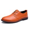 Men Genuine Leather Breathable British Style Lace Up Soft Casual Shoes