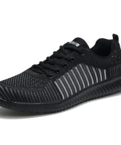 Men Mesh Breathable Lightweight Lace-Up Walking Comfortable Casual Shoes
