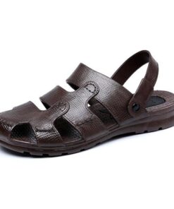 Men Toe Protecting Non-slip Comfortable Beach Shoes Slip On Sandals