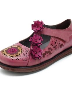 SOCOFY Orchis Soft Flat Leather Shoes