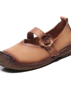 SOCOFY Soft Flat Leather Shoes