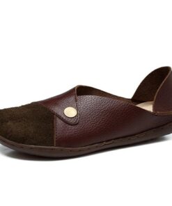 SOCOFY Soft Flat Leather Shoes