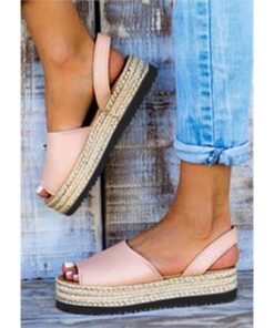 Solid Peep Toe Heeled Sandals