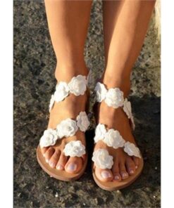 Summer Flower Flat Sandals