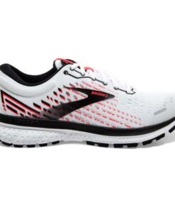 Brooks Ghost 13 - Womens Running Shoes - White/Pink/Black