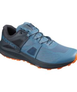 Salomon Ultra Pro - Mens Trail Running Shoes - Copen Blue/India Ink/Red Orange