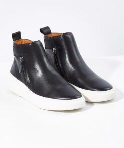 EOS Minimalist Zip Up Leather Sneaker