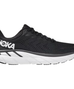 Hoka One One Clifton 7 - Mens Running Shoes - Black/White