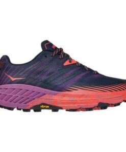Hoka One One Speedgoat 4 - Womens Trail Running Shoes - Outer Space/Hot Coral