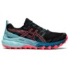 Asics Gel Trabuco 9 - Womens Trail Running Shoes - Black/Blazing Coral