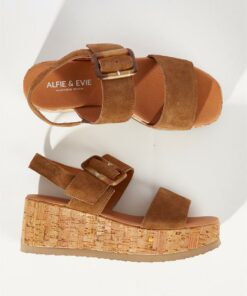 Alfie and Evie Arabella Leather Wedge