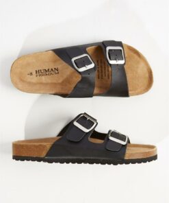 Human Premium Lynx Leather Slide Sandal