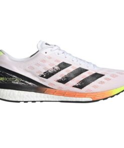 Adidas Adizero Boston 9 - Mens Running Shoes - Cloud White/Black/Screaming Orange