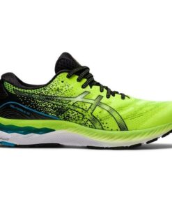 Asics Gel Nimbus 23 - Mens Running Shoes - Hazard Green/Black
